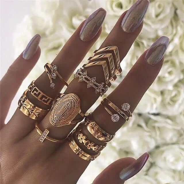 13 Piece Medallion Ring Set - A&S Direct