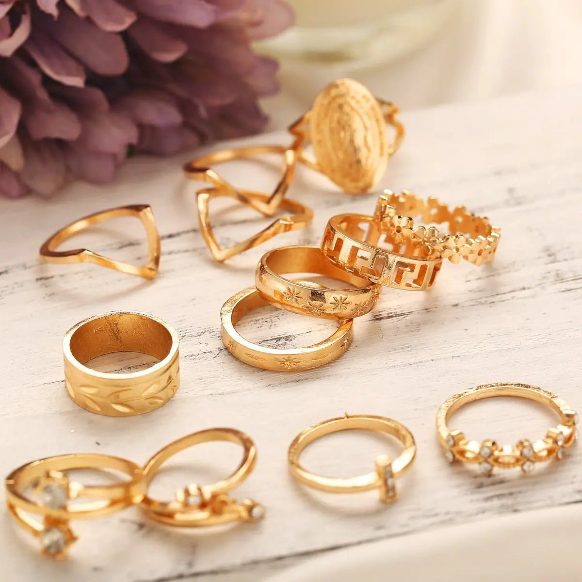 13 Piece Medallion Ring Set - A&S Direct