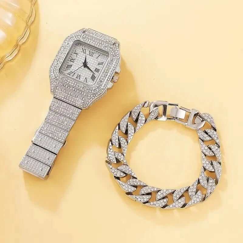 2Pcs Set Diamond Women Watches - A&S Direct