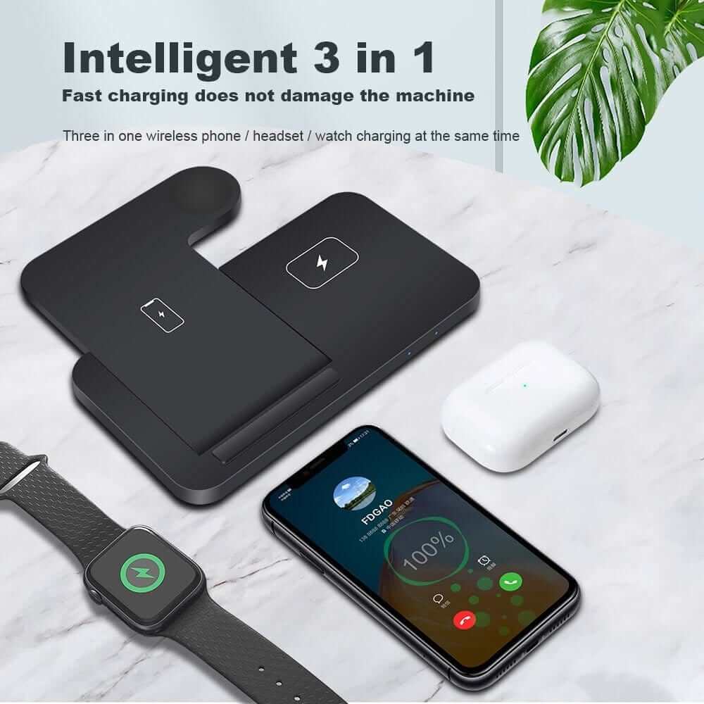 3in1 Wireless Fast Charger Dock Station - A&S Direct