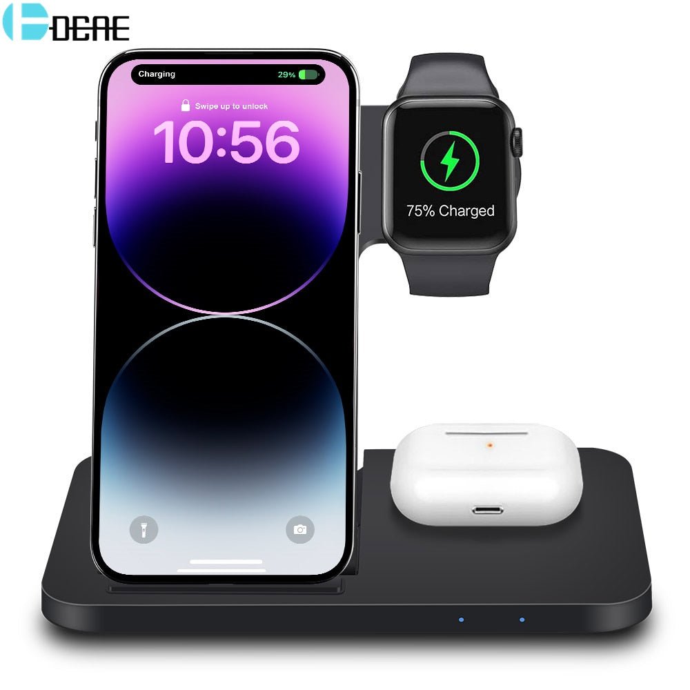 3in1 Wireless Fast Charger Dock Station - A&S Direct