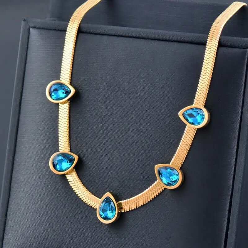 A&S Direct Gold Blue Azure necklace