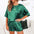 A&S Direct Green / S Summer Satin Pajamas Set Women