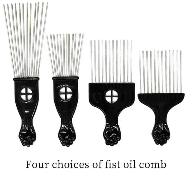 Anti Static Metal Afro Pick Comb - A&S Direct