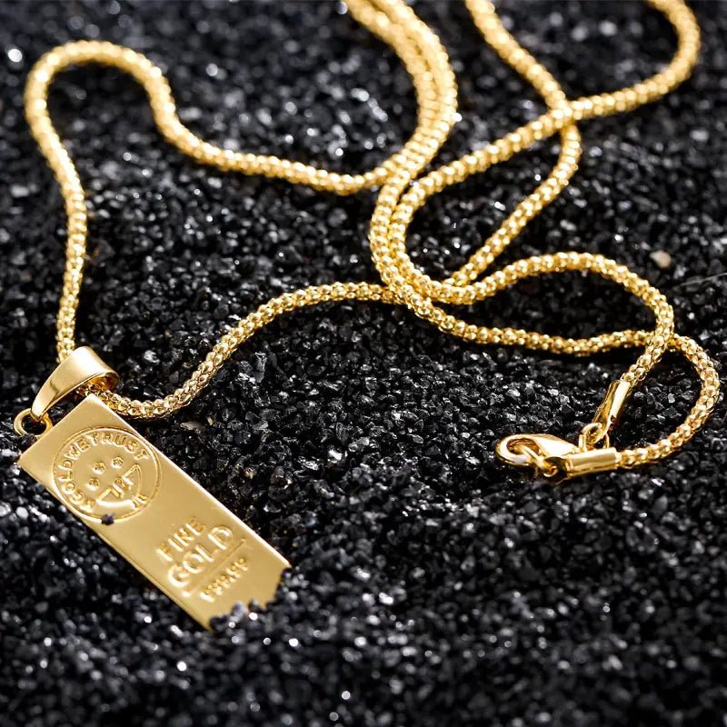 Gold Color Bar Necklace - A&S Direct