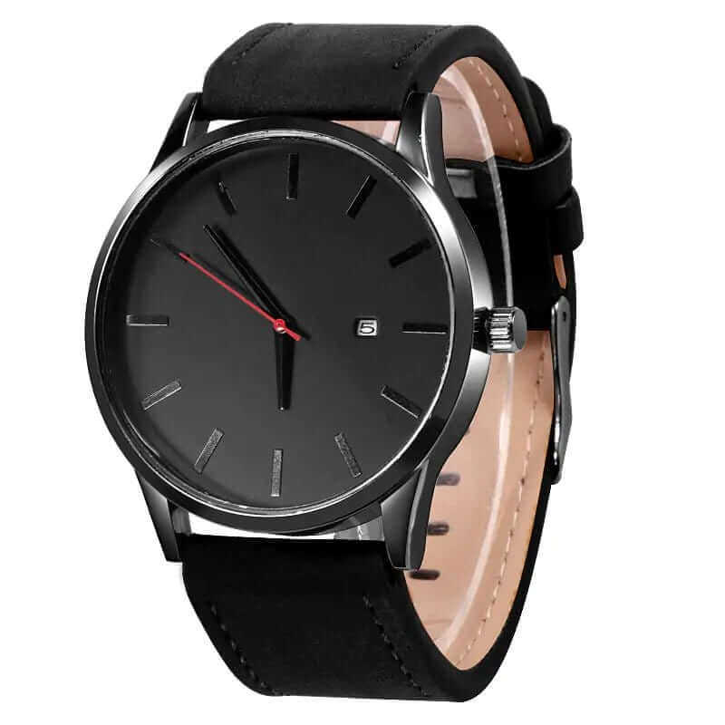 Leather Quartz Watch - A&S Direct