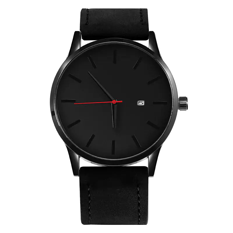 Leather Quartz Watch - A&S Direct