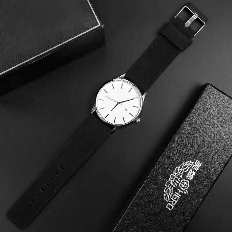 Leather Quartz Watch - A&S Direct