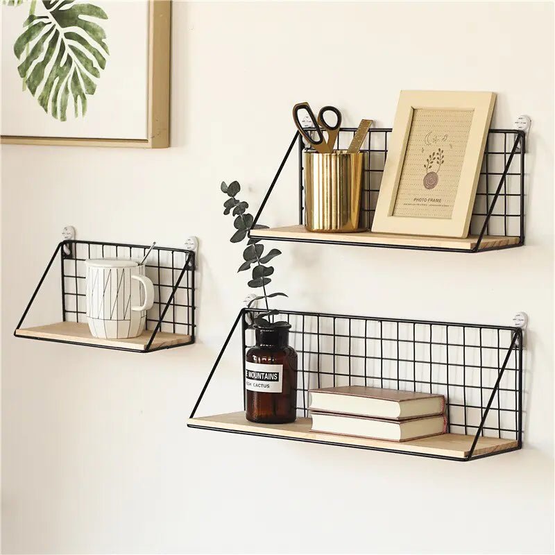 Nordic Wooden Wall Hanging Shelves - A&S Direct