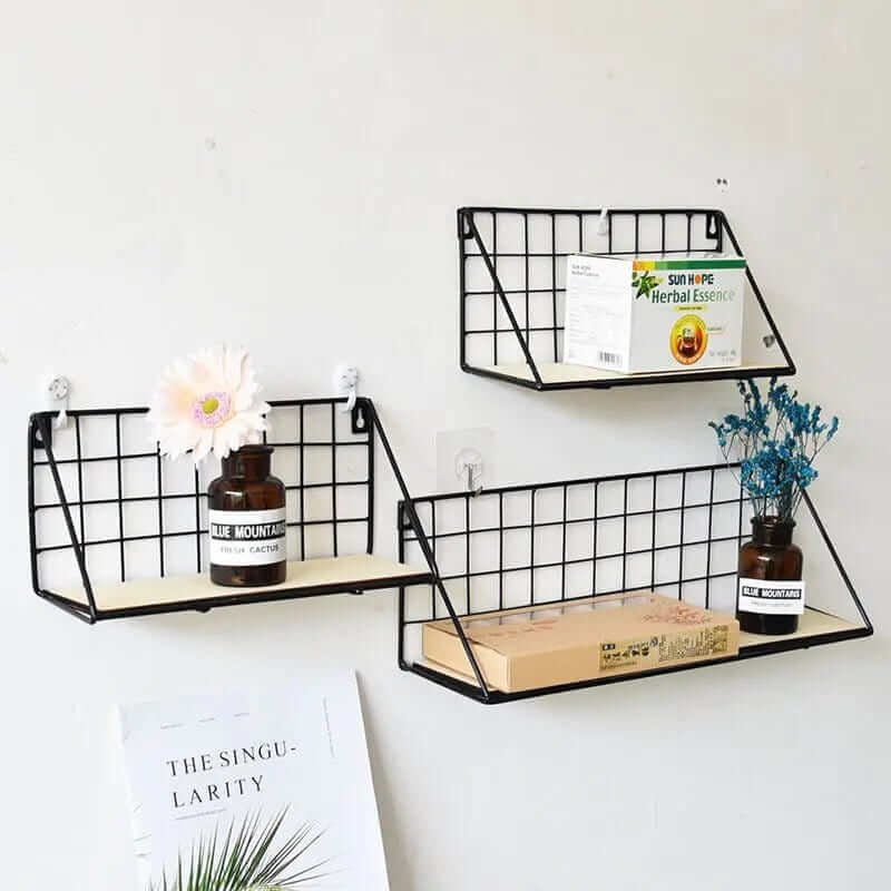 Nordic Wooden Wall Hanging Shelves - A&S Direct