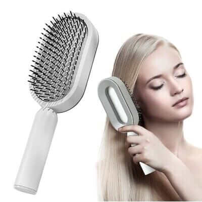 Self Cleaning Anti - Static Hair Brush - A&S Direct