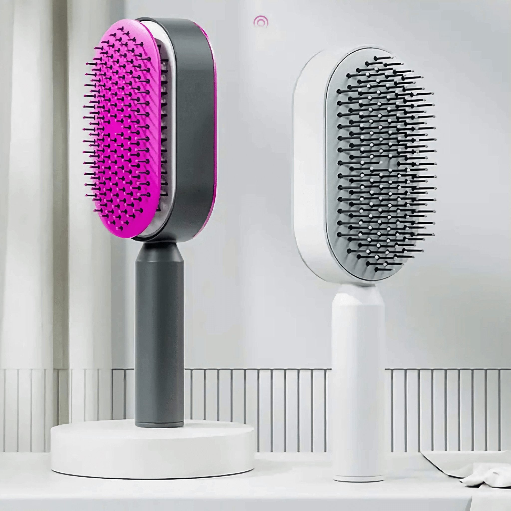 Self Cleaning Anti - Static Hair Brush - A&S Direct