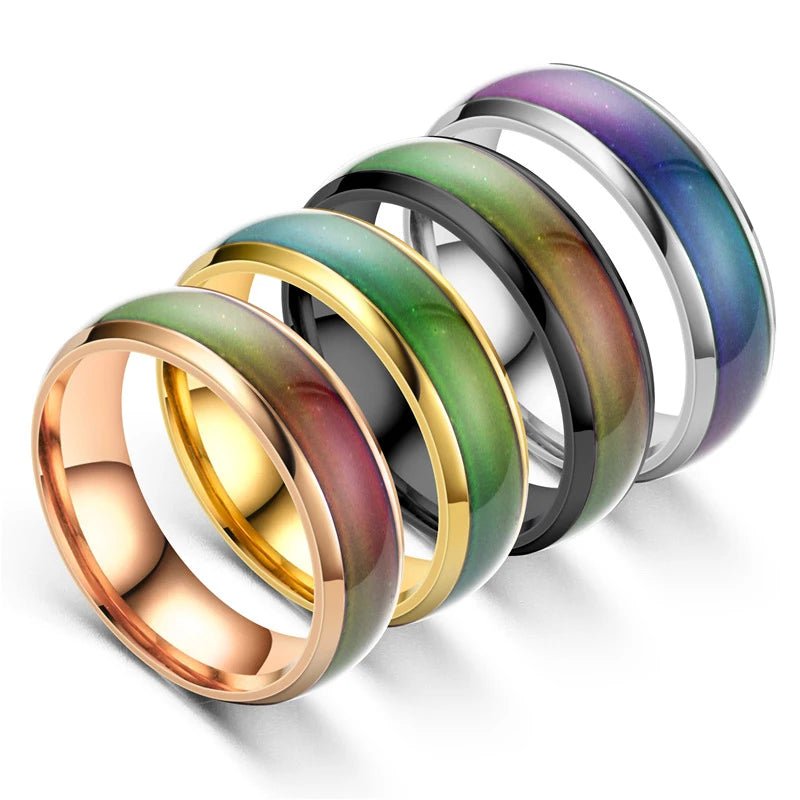 Stainless Steel Changing Color Rings, - A&S Direct