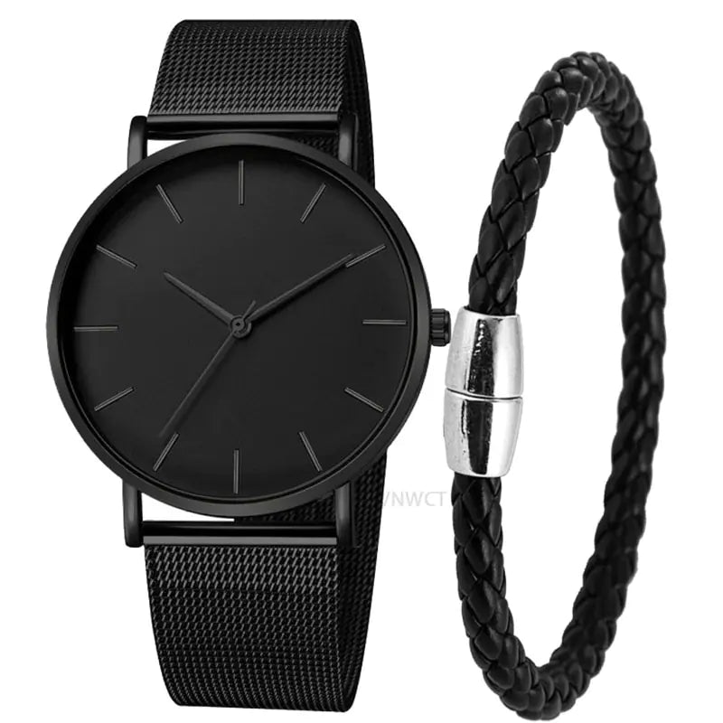 Ultra-Thin Magnetic Mesh Sport Watch - A&S Direct
