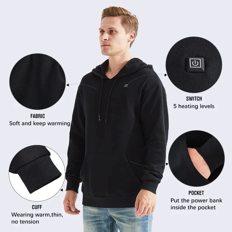 Unisex USB Heating Hoodies - A&S Direct