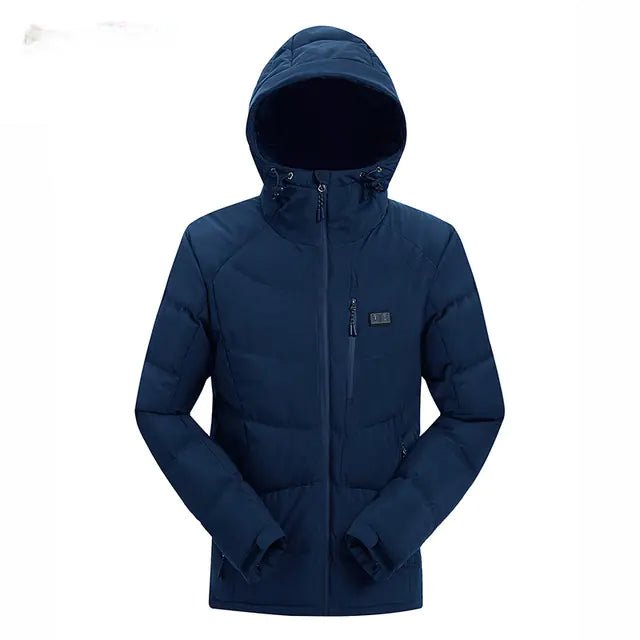 Warmzy™ Men Winter Outdoor USB Infrared Heating Hooded Jacket - A&S Direct