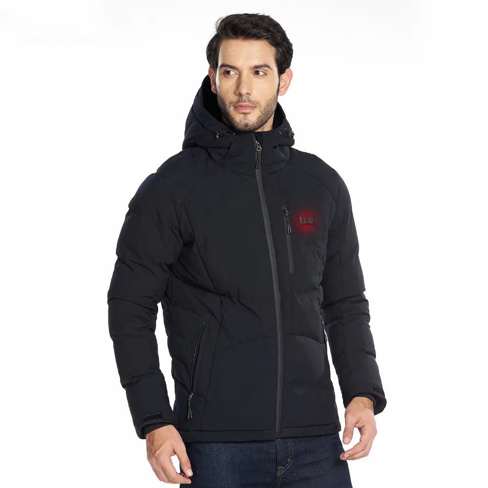 Warmzy™ Men Winter Outdoor USB Infrared Heating Hooded Jacket - A&S Direct