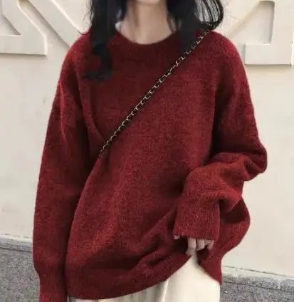 Women's Retro Loose Knit Sweater - A&S Direct